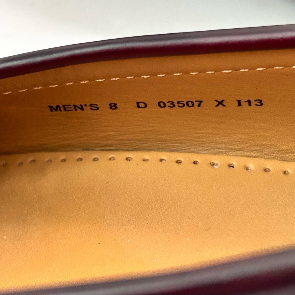 COLE HAAN Pinch Tassel Loafer Cordovan Oxblood Slip On Shoe Womens 9.5 Mens 8 - Picture 11 of 12